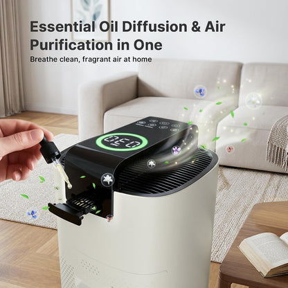 MR7566-WF HEPA Air Purifier for Large Room Home, 3600 Ft², Ivory