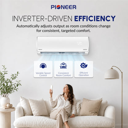 Pioneer® Diamante Pro™ 24,000 BTU 21 SEER2 230V High-Wall Ductless Mini-Split Air Conditioner Inverter Heat Pump with 16 Ft. Kit