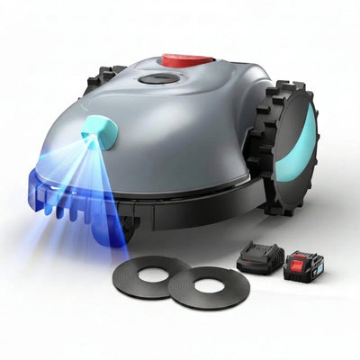 Robot Lawn Mower Built for Smart Navigation, Visual Recognition System, 1600 Sq Ft Coverage, Adjustable Height
