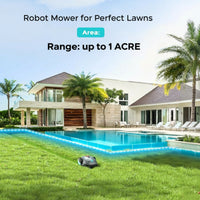 Robot Lawn Mower Built for Smart Navigation, Visual Recognition System, 1600 Sq Ft Coverage, Adjustable Height